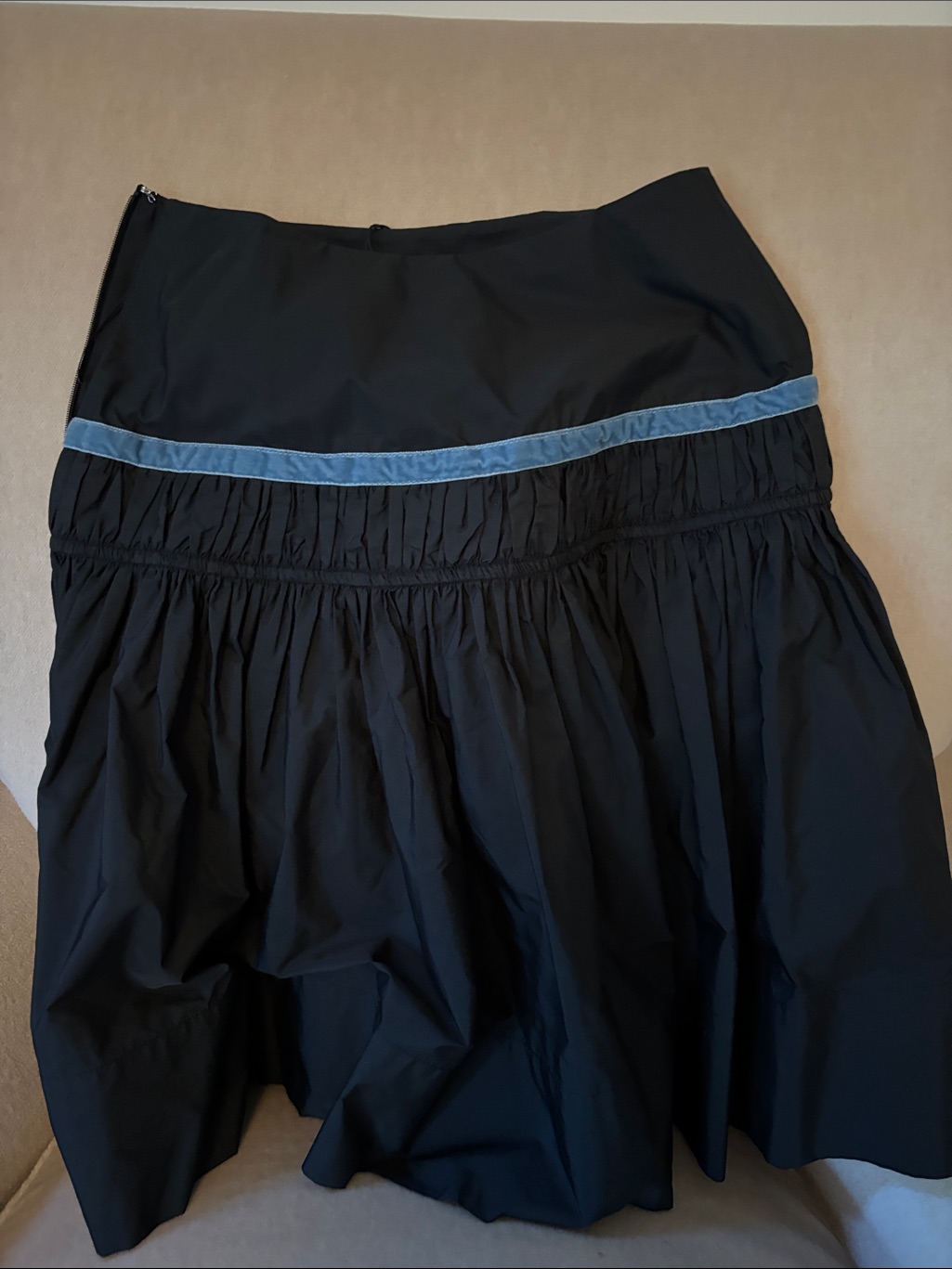Molly Goddard Black Skirt With Blue Velvet Ribbon Brand New With Tags — image 4 of 5